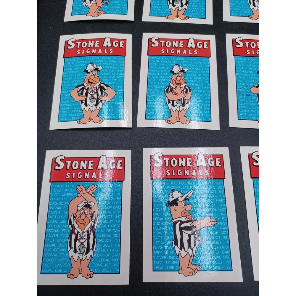 1993 Cardz Flintstones NFL Stone Age Signals Replacement Cards **read
